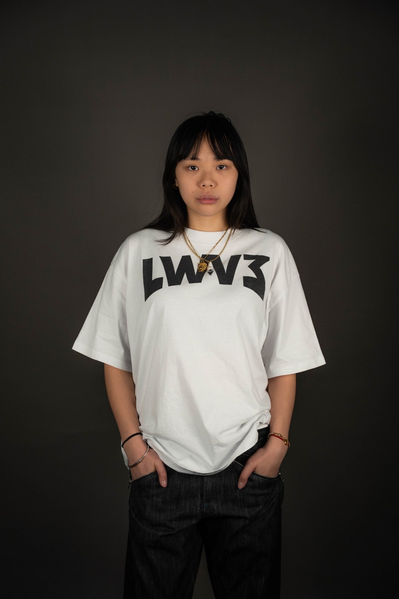 T-shirt oversize con stampa in serigrafia