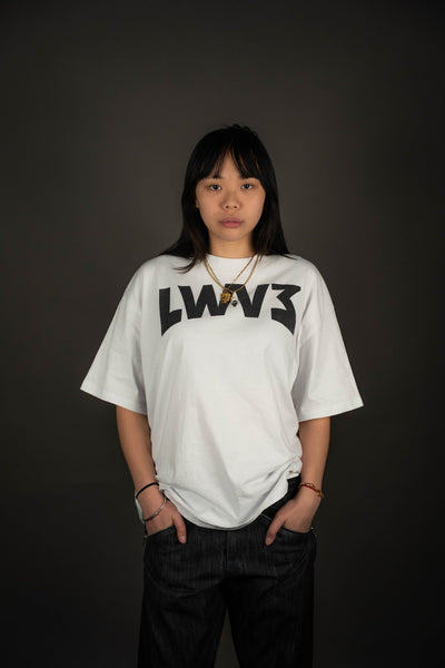 T-shirt oversize con stampa in serigrafia