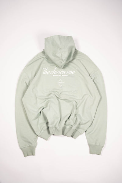 V2 ESSENTIAL CURVED LOGO ACQUAMARINE HOODIE